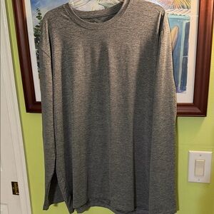 Men's Gray Dri-Fit Long Sleeve Shirt
